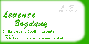 levente bogdany business card
